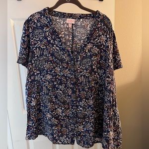 Isabel maternity, V-neck flowy top, XXL